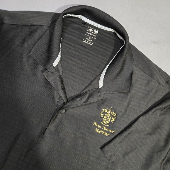 adidas Other - Adidas Trump National Golf Club Polo XL Black ClimaCool Short Sleeve